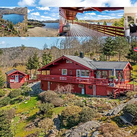 Gemuetliches Helles Ferienhaus Am See Mit Panoramaseeblick + Huette Und Nahe Meer Lyngdal Exterior photo